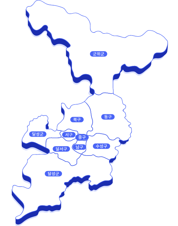 대구광역시 전체 지도